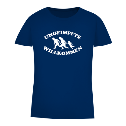 Damen Premium Bio T-Shirt Ungeimpfte Willkommen