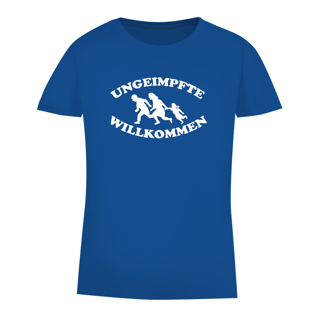 Damen Premium Bio T-Shirt Ungeimpfte Willkommen