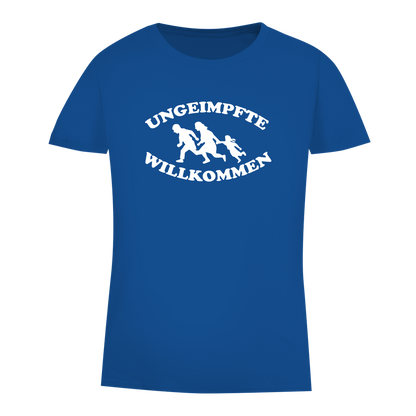 Damen Premium Bio T-Shirt Ungeimpfte Willkommen
