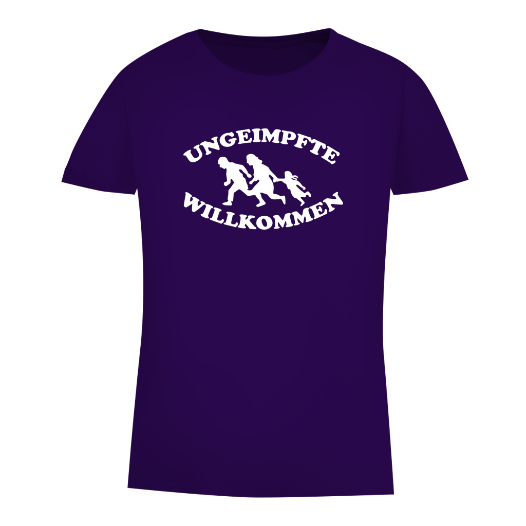 Damen Premium Bio T-Shirt Ungeimpfte Willkommen