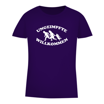 Damen Premium Bio T-Shirt Ungeimpfte Willkommen