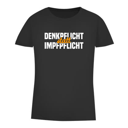 Damen Premium Bio T-Shirt Denkpflicht statt Impfpflicht