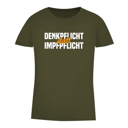 Damen Premium Bio T-Shirt Denkpflicht statt Impfpflicht