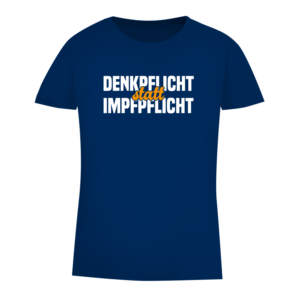 Damen Premium Bio T-Shirt Denkpflicht statt Impfpflicht