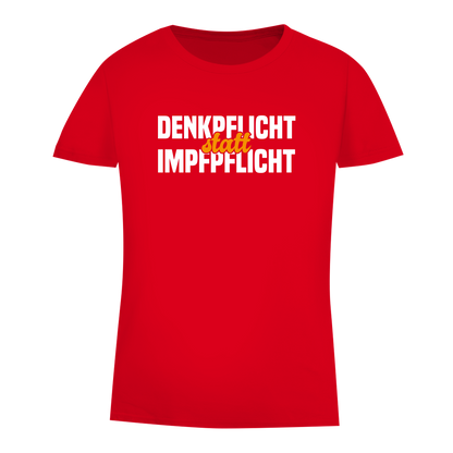 Damen Premium Bio T-Shirt Denkpflicht statt Impfpflicht