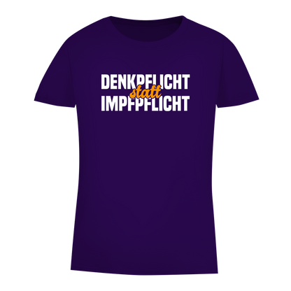 Damen Premium Bio T-Shirt Denkpflicht statt Impfpflicht