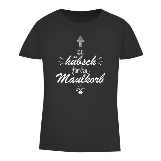 Damen Premium Bio T-Shirt Zu hübsch für den Maulkorb