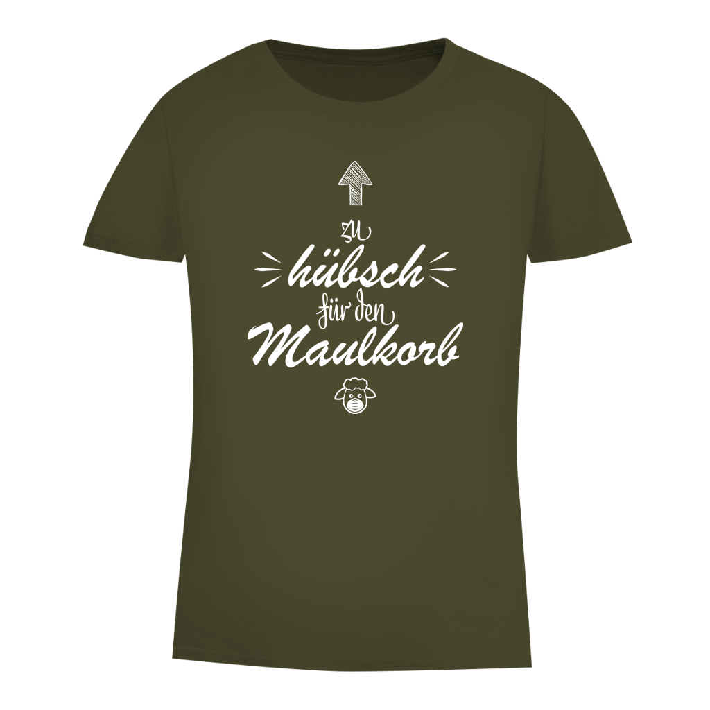 Damen Premium Bio T-Shirt Zu hübsch für den Maulkorb