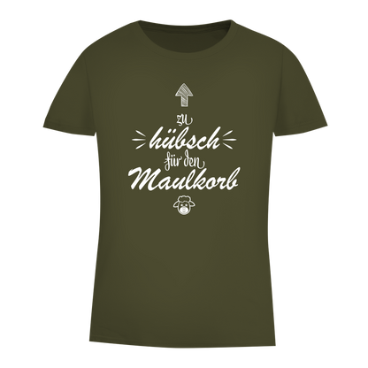 Damen Premium Bio T-Shirt Zu hübsch für den Maulkorb