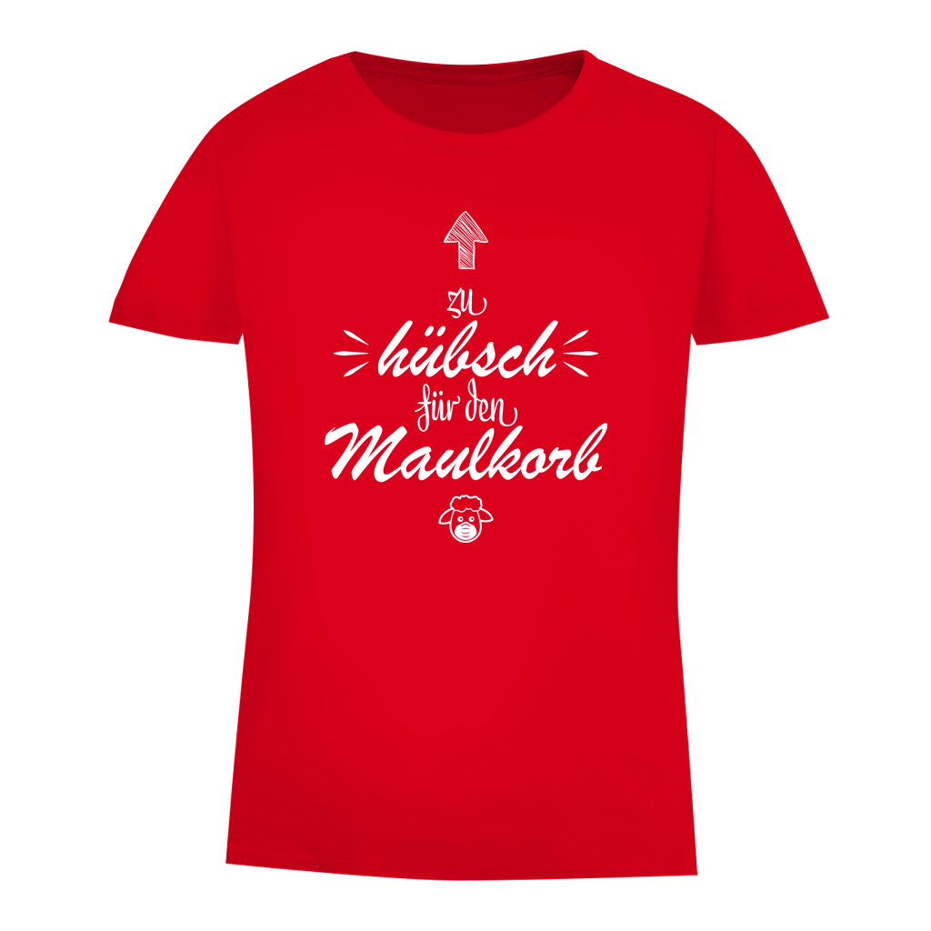 Damen Premium Bio T-Shirt Zu hübsch für den Maulkorb