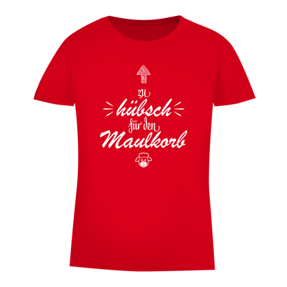 Damen Premium Bio T-Shirt Zu hübsch für den Maulkorb
