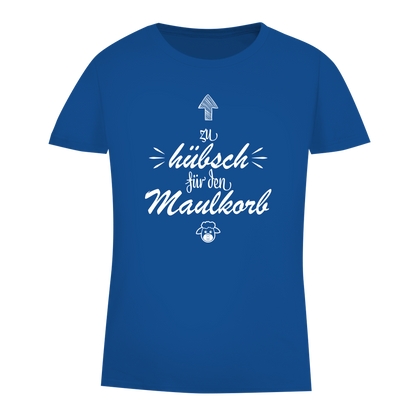 Damen Premium Bio T-Shirt Zu hübsch für den Maulkorb