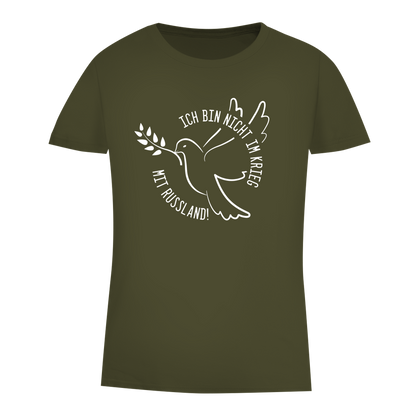 Damen Premium Bio T-Shirt Ich bin nicht im Krieg mit Russland!