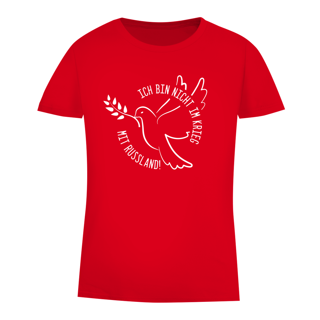 Damen Premium Bio T-Shirt Ich bin nicht im Krieg mit Russland!