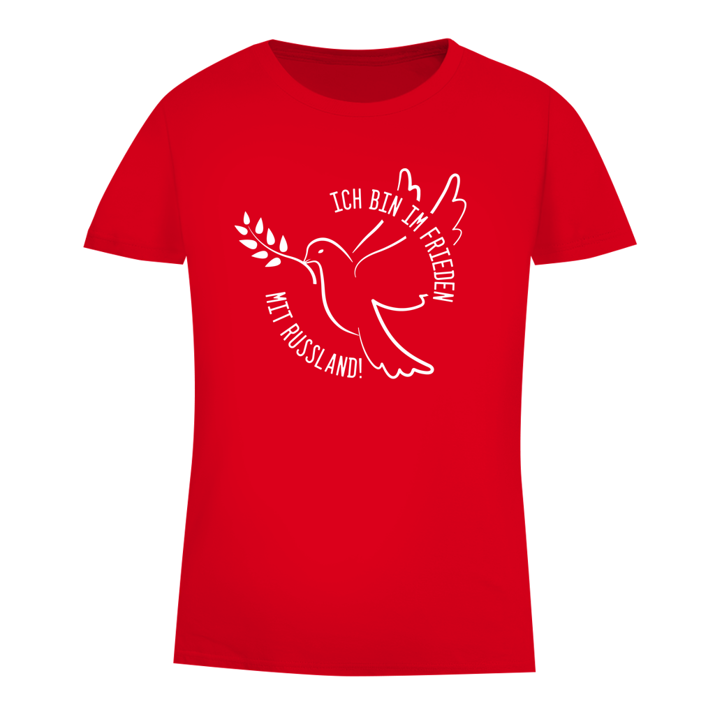 Damen Premium Bio T-Shirt Ich bin im Frieden mit Russland!