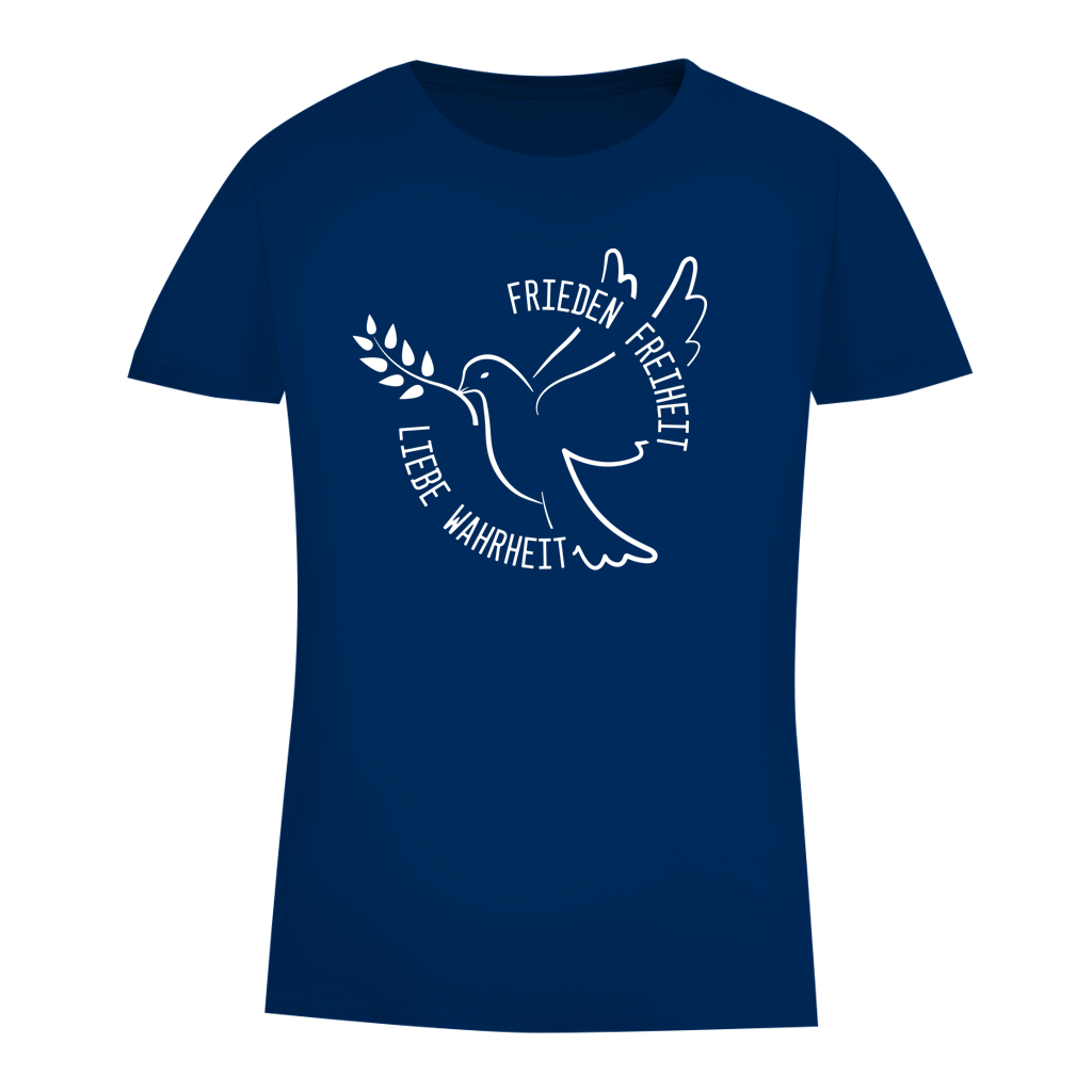 Damen Premium Bio T-Shirt Frieden Freiheit Liebe Wahrheit