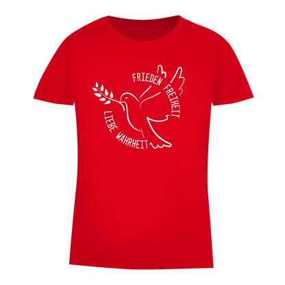 Damen Premium Bio T-Shirt Frieden Freiheit Liebe Wahrheit