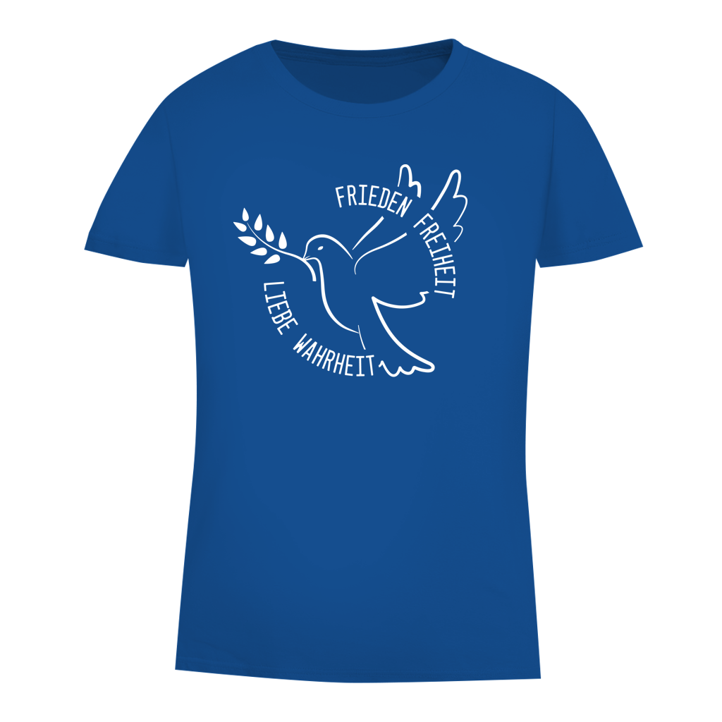 Damen Premium Bio T-Shirt Frieden Freiheit Liebe Wahrheit