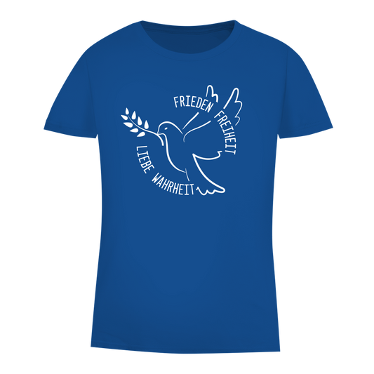 Damen Premium Bio T-Shirt Frieden Freiheit Liebe Wahrheit