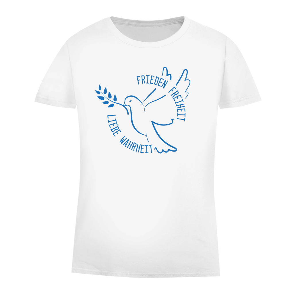 Damen Premium Bio T-Shirt Frieden Freiheit Liebe Wahrheit