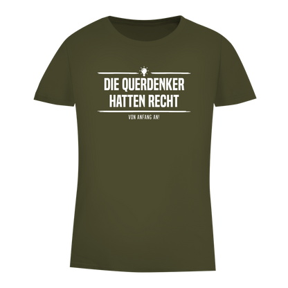 Damen Premium Bio T-Shirt Die Querdenker hatten Recht