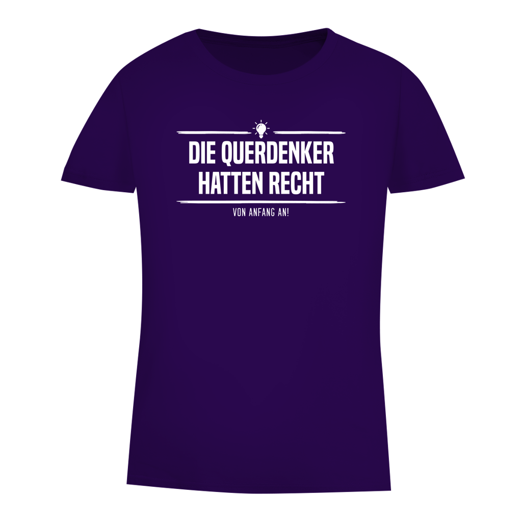 Damen Premium Bio T-Shirt Die Querdenker hatten Recht