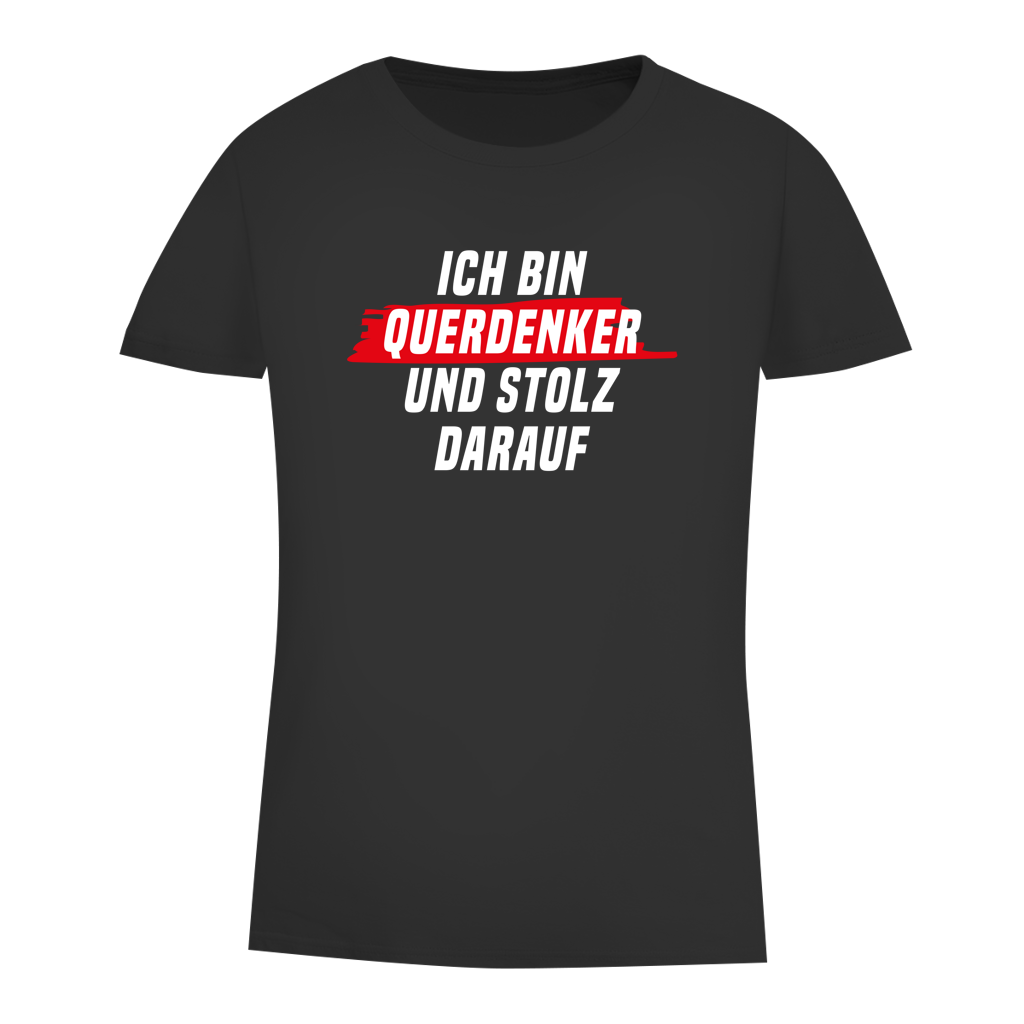 Damen Premium Bio T-Shirt Ich bin Querdenker und stolz darauf