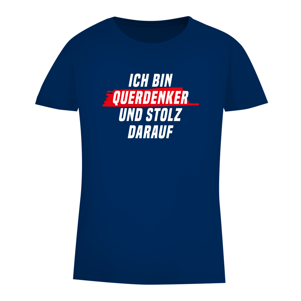 Damen Premium Bio T-Shirt Ich bin Querdenker und stolz darauf
