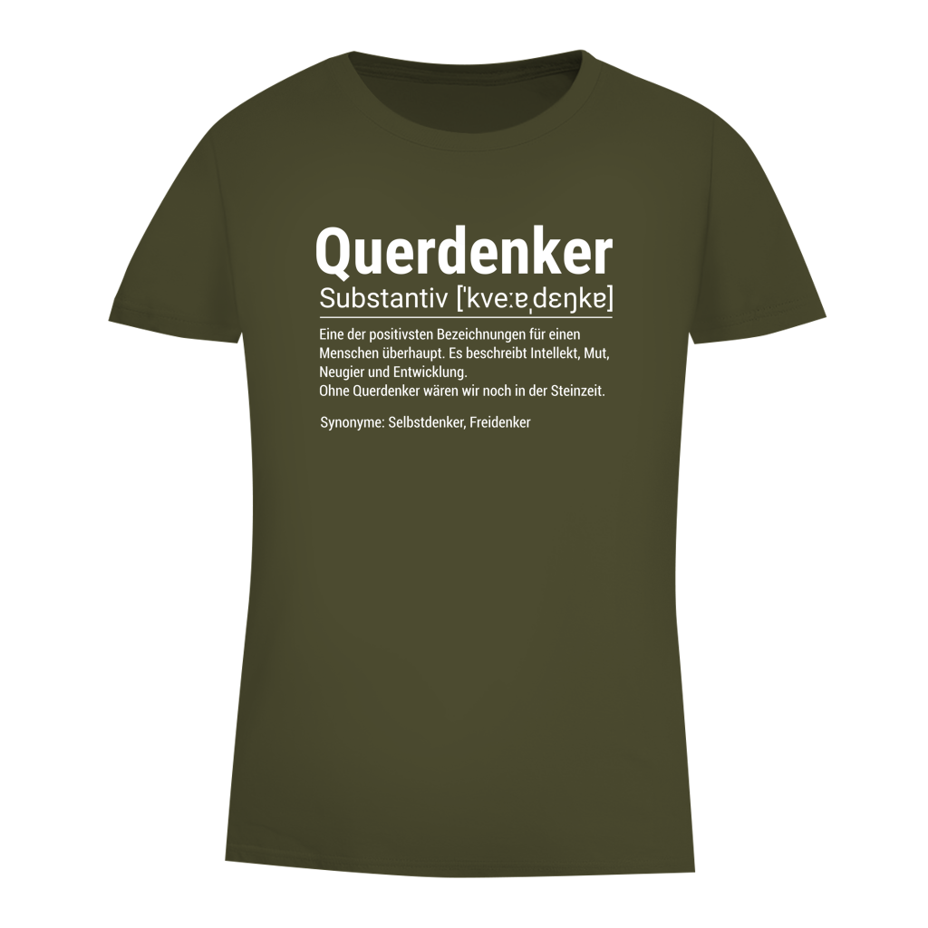 Damen Premium Bio T-Shirt Querdenker Definition