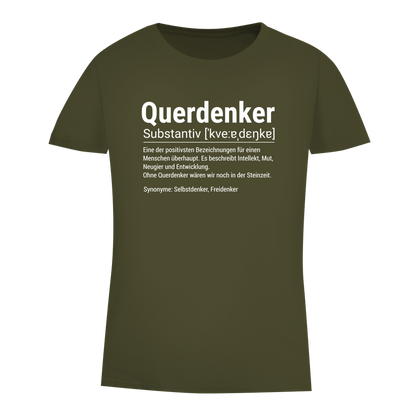 Damen Premium Bio T-Shirt Querdenker Definition