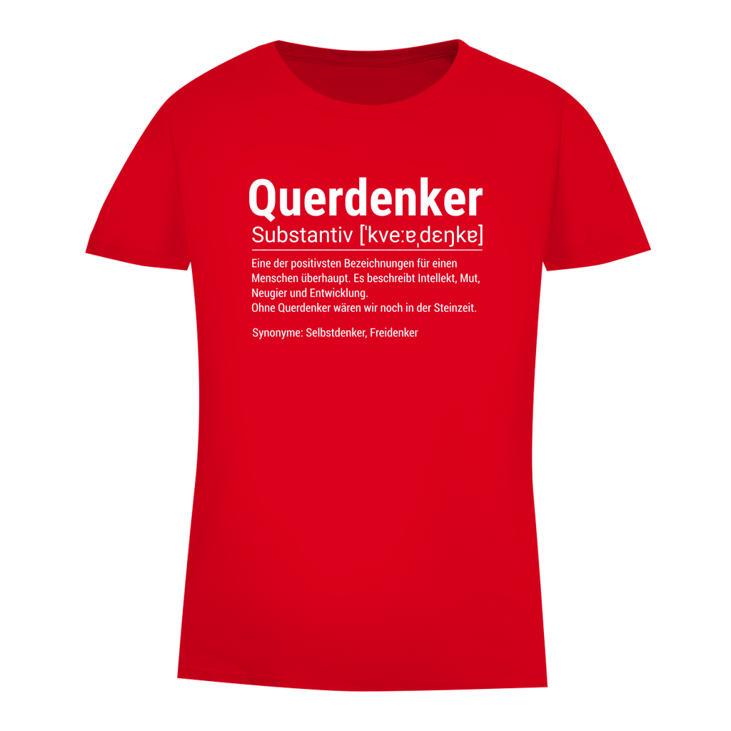 Damen Premium Bio T-Shirt Querdenker Definition