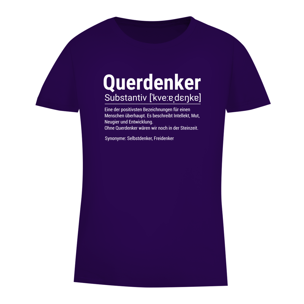Damen Premium Bio T-Shirt Querdenker Definition