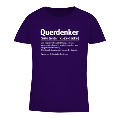 Damen Premium Bio T-Shirt Querdenker Definition