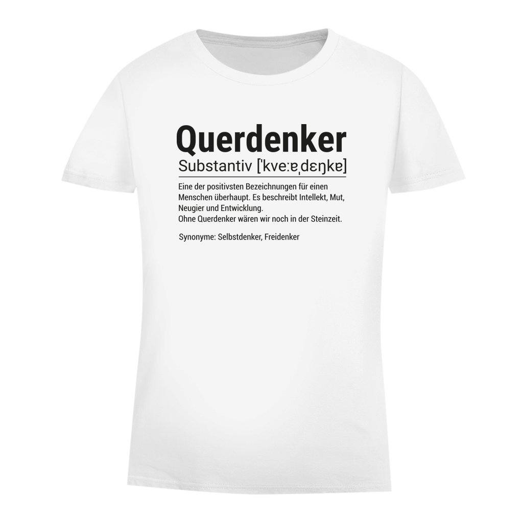 Damen Premium Bio T-Shirt Querdenker Definition
