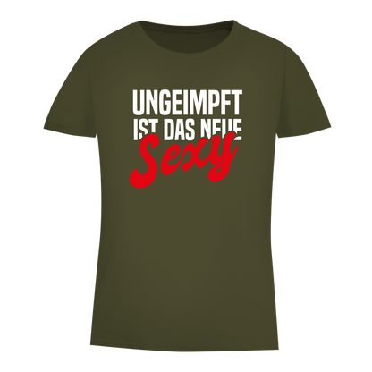 Damen Premium Bio T-Shirt Ungeimpft ist das neue Sexy
