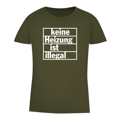 Damen Premium Bio T-Shirt Keine Heizung ist illegal