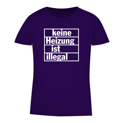 Damen Premium Bio T-Shirt Keine Heizung ist illegal