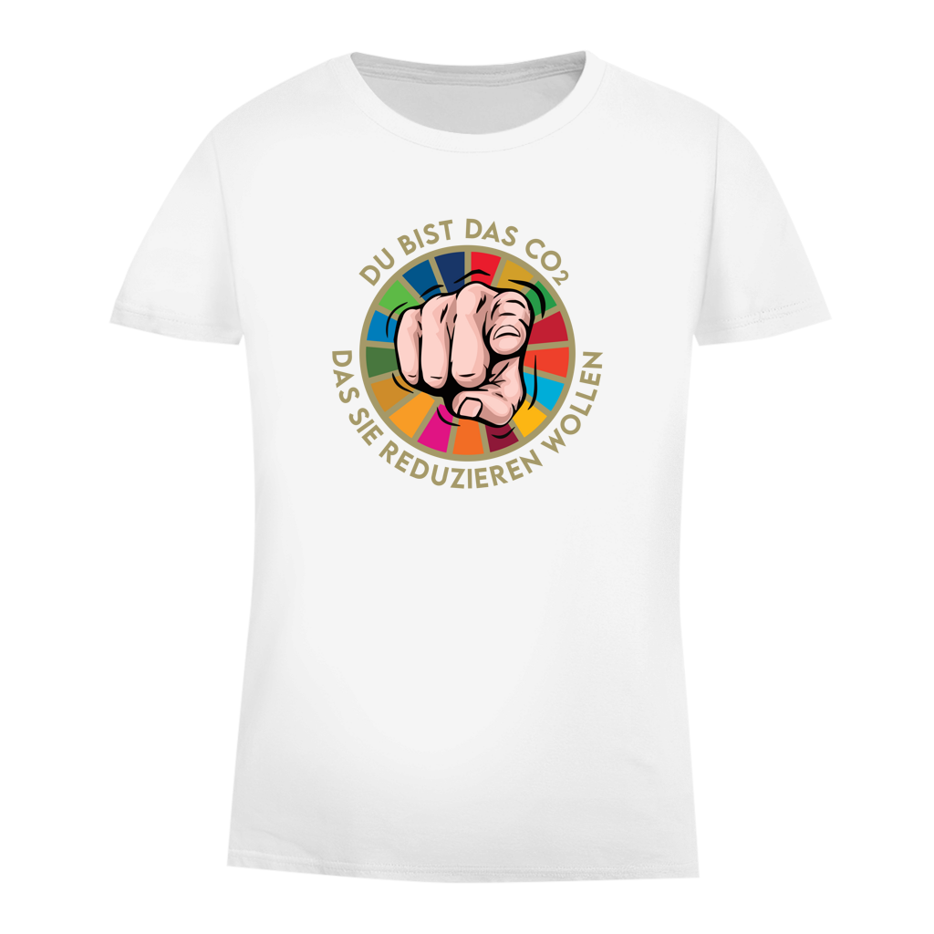 Damen Premium Bio T-Shirt Du bist das CO₂ das sie reduzieren wollen
