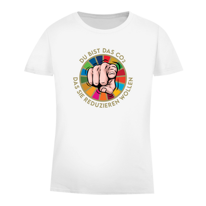Damen Premium Bio T-Shirt Du bist das CO₂ das sie reduzieren wollen