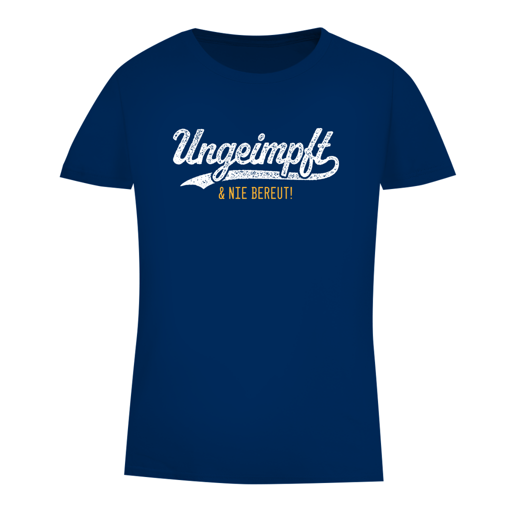 Damen Premium Bio T-Shirt Ungeimpft & nie bereut!