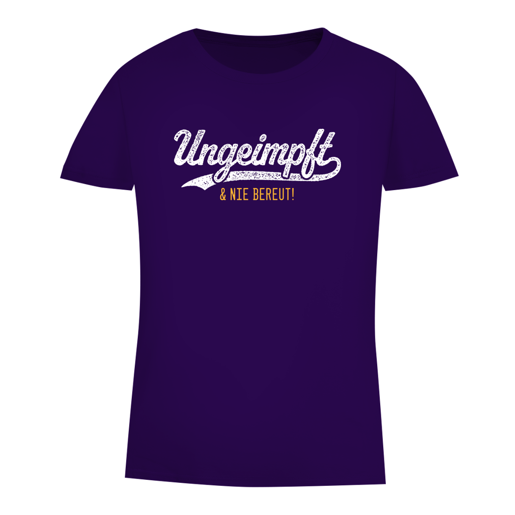 Damen Premium Bio T-Shirt Ungeimpft & nie bereut!