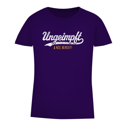 Damen Premium Bio T-Shirt Ungeimpft & nie bereut!
