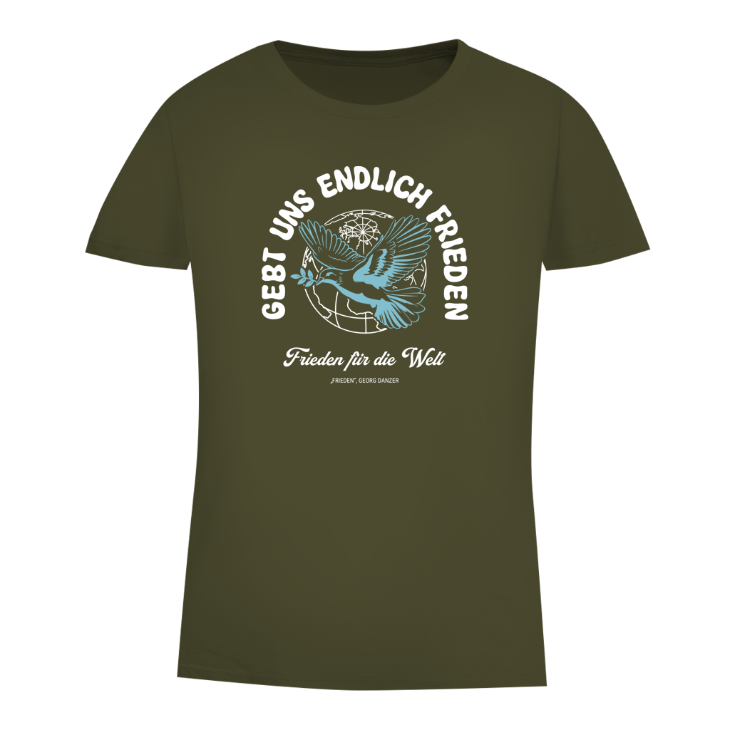 Damen Premium Bio T-Shirt Frieden für die Welt