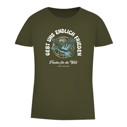 Damen Premium Bio T-Shirt Frieden für die Welt