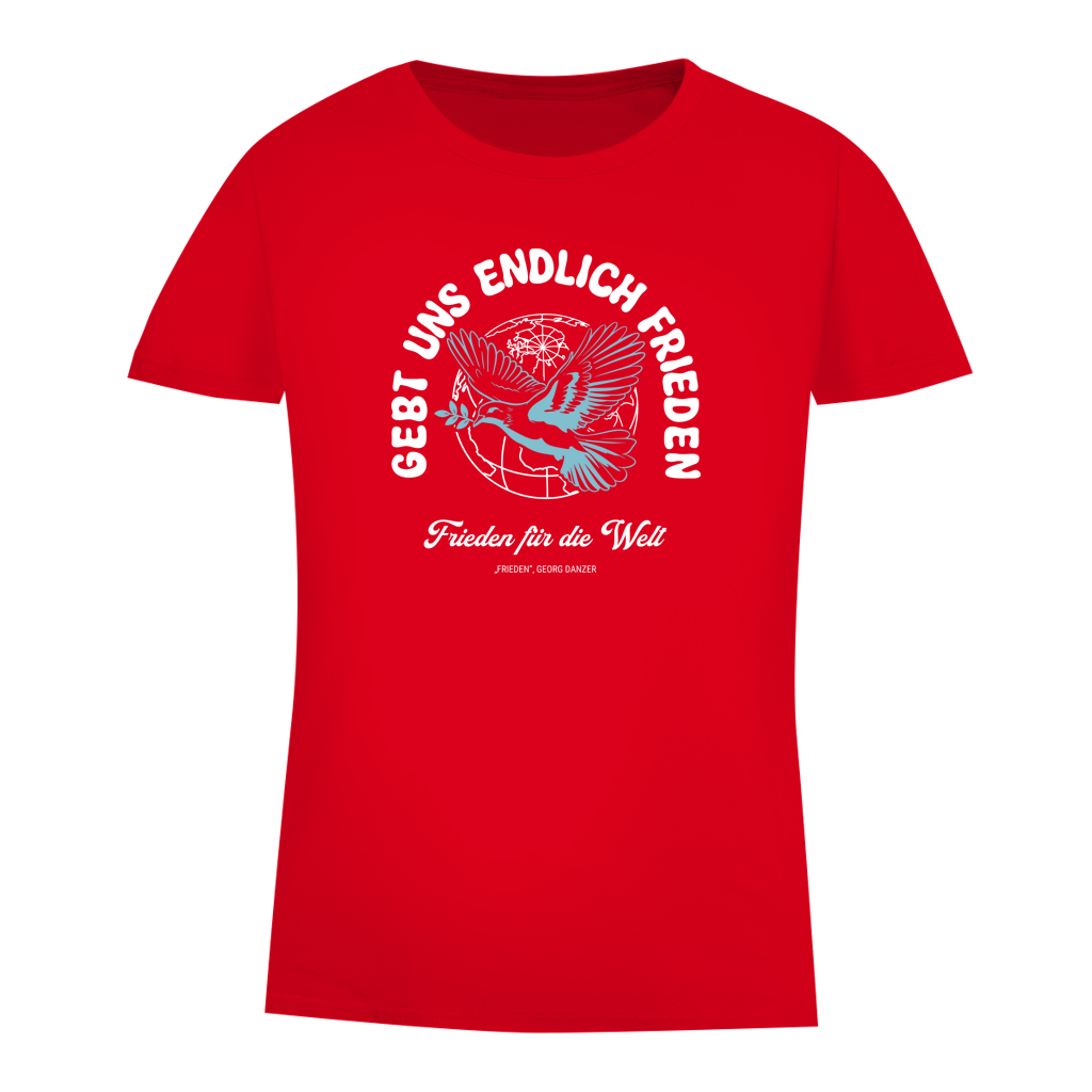 Damen Premium Bio T-Shirt Frieden für die Welt