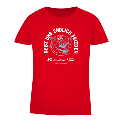 Damen Premium Bio T-Shirt Frieden für die Welt