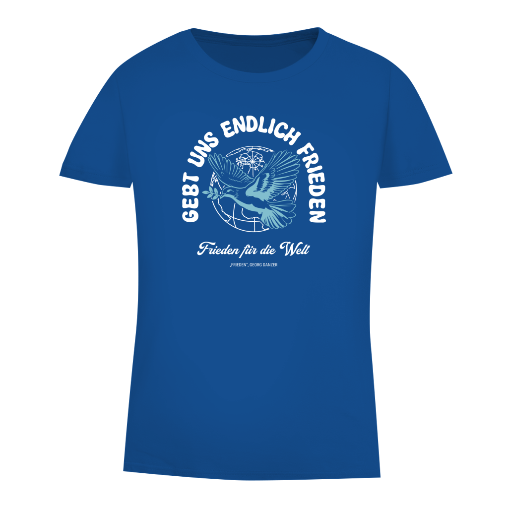 Damen Premium Bio T-Shirt Frieden für die Welt