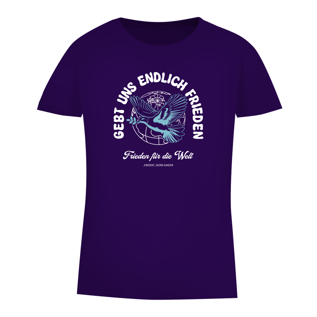 Damen Premium Bio T-Shirt Frieden für die Welt
