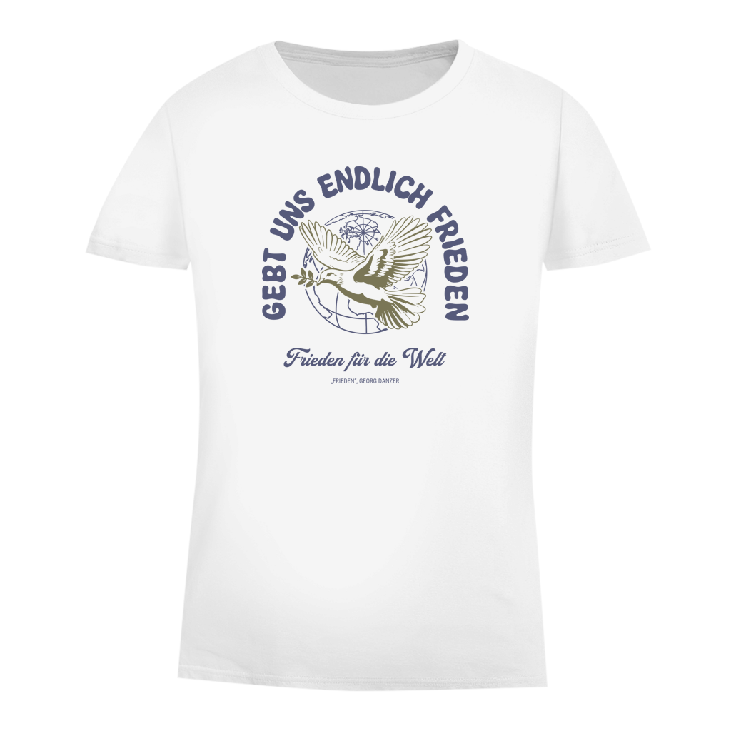 Damen Premium Bio T-Shirt Frieden für die Welt