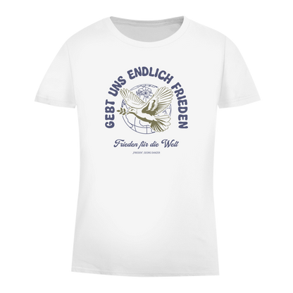 Damen Premium Bio T-Shirt Frieden für die Welt